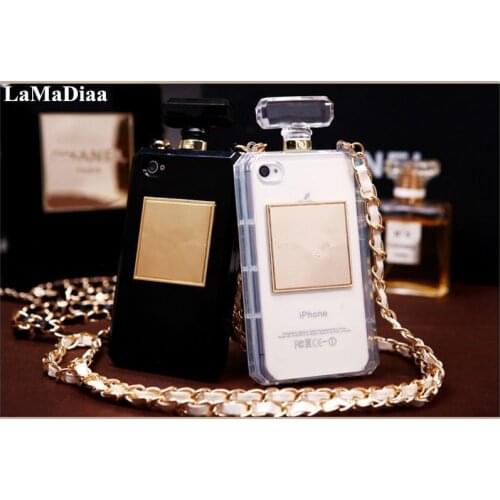 Hot High Puality Perfume Bottle Lanyard Chain TPU Case Handbag Case Cover For iPhone 12 11 Pro MAX SE 6 6S 7 8 Plus X XR XS Max