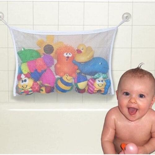 Baby Bath Net Suction Storage Folding Hanging Mesh Bag Eco-Friendly High Quality Bathroom Shower Toy Infant Tub Toys