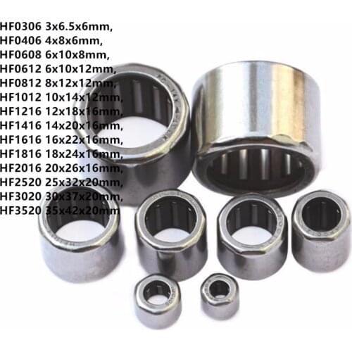 10PCS HF1216 HF1416 HF1616 HF1816 HF2016 HF2520 HF3020 HF3520 Single Way Needle Bearing One Way Roller Bearing