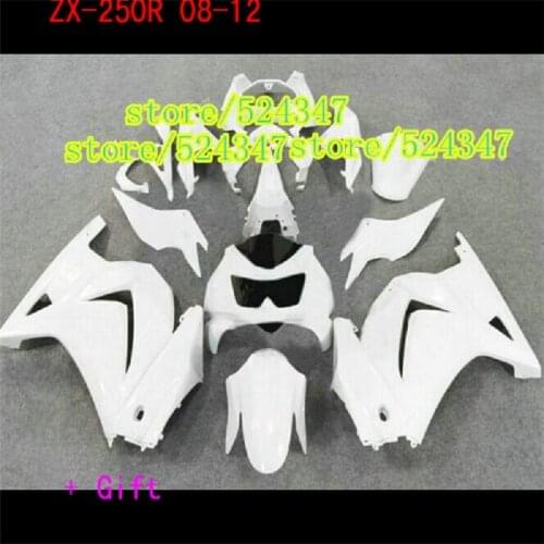W_ZX 250R 2008-2014 Fairing kit for Kawasaki Ninja ZX250R 08 09-14 ZX250R 2010-2011-2012-2013-2014 white Fairings set