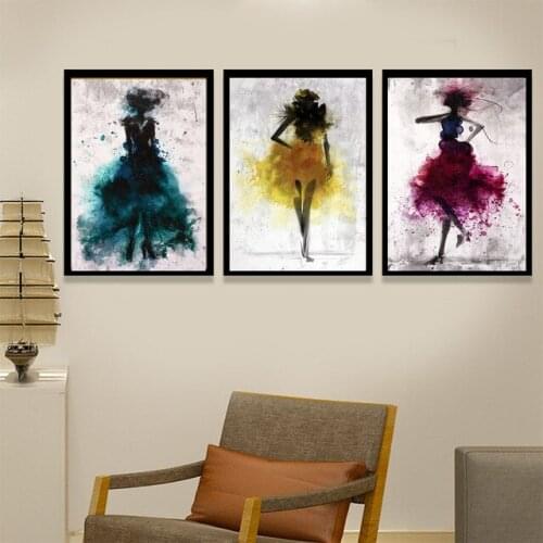 Space Wall Art Home Fashion Beauty Dancing Girl Decor Painting Nordic Style Canvas Prints Poster Modern Picture For Living Room