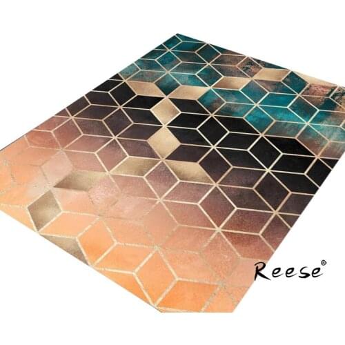 Reese Room Area Rug 3D Print Carpets For Living Room Bedroom Simple Fashion Geometric Gradient Pattern Amazon Hot Sale Product