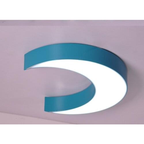 Creative moon led childrens Ceiling Lights men and women warm room bedroom light simple modern kindergarten lamps LU80115