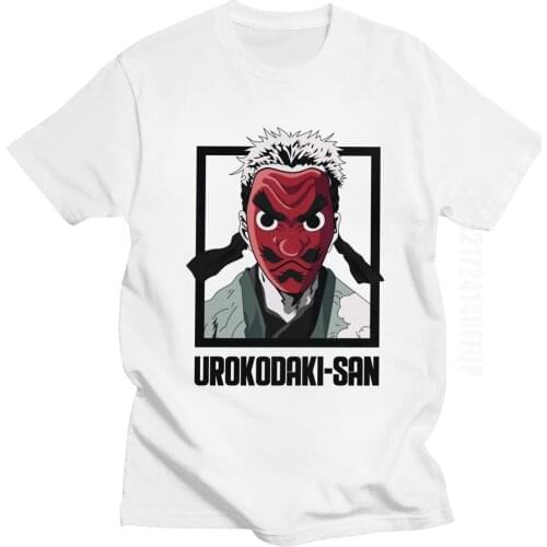 Cool Demon Slayer Kimetsu No Yaiba Tshirt for Men Funny Urokodaki San Water Hashira T Shirts 100% Cotton Tees High Quality
