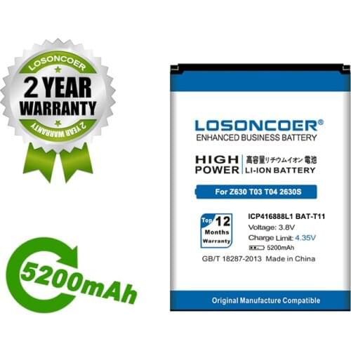 LOSONCOER Battery BAT-T11 (ICP416888L1) For Acer Liquid Z630 T03 T04 Z630S Battery