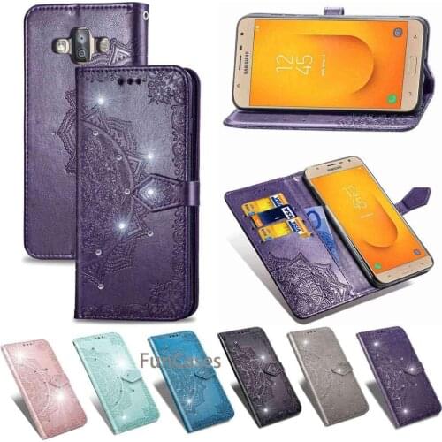 Fashion PU Leather Flip Print Wallet Case For Samsung Galaxy J7 Duo Case Cover Book Case 5.5"Ultra-thin Phone Cover