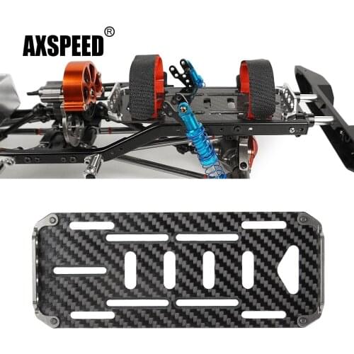 AXSPEED Carbon Fiber Battery Mounting Plate Tray for Axial SCX10 1/10 RC Crawler Car Upgrade Parts