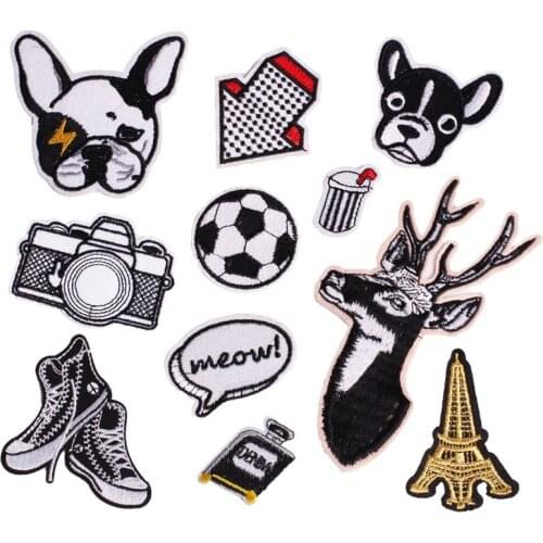 ZOTOONE Cartoon Patch Embroidery Patches for Clothing Arrow Diy Football Dog Camera Iron on Patches on Clothes Lemon Sticker G