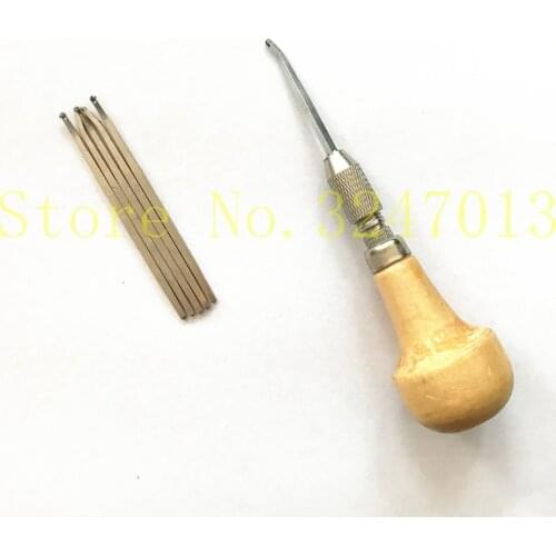 Graver handle with 6pcs millgrain wheel Millgrain Tools Set