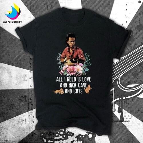 Nick CaveTShirt All I Need Is Love And Nick Cave And Cats Floral Nick Cave & The Bad Seeds Members