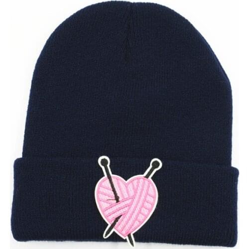 Needle pattern embroidery Thicken knitted hat winter warm hat Skullies cap beanie hat for kid men women 226