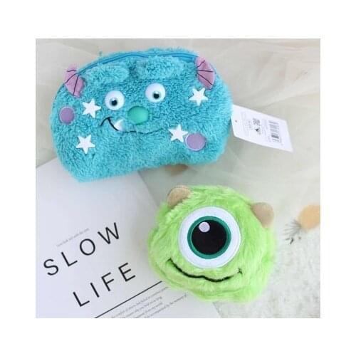 Disney Monsters University Anime Plush Coin Purse Cartoon Money Bag Card Key Storage Purses Unisex Birthday Gifts New