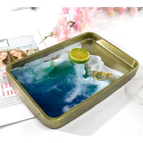 Rolling Tray Resine Epoxy Moule Storage Moldes De Silicona Para Resina Epoxi Making Plates Soap Dish Molde Silicone Craft Tools