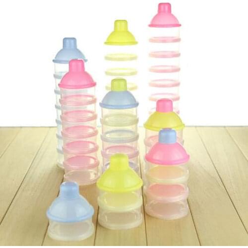 Portable Four the Layers Infant Milk Powder Container Newborn Baby bean Food Bottle Moistureproof Snack Candy Storage Box