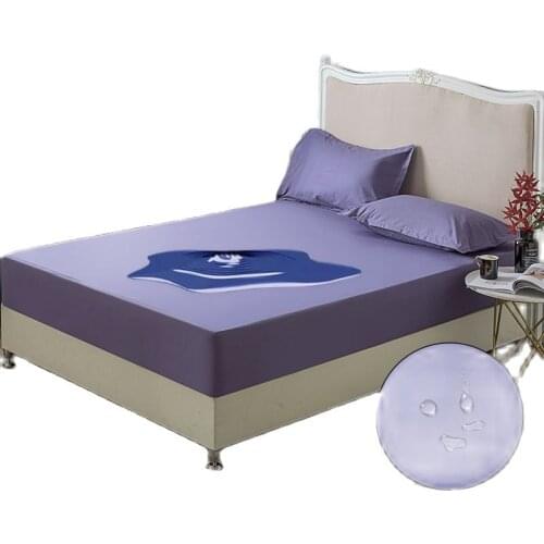 Cotton Bed Linen Home Elastic Fitted Sheet Waterproof Mattress Cover Double Couple Queen Size 150x200 180x200 200x220 Bedspread