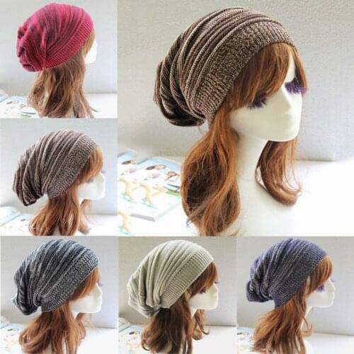 Casual Beanies for Men Women Winter Knitted Hat Elegant Ladies Hats Hip-hop Bonnet Cap Winter Warm Oversized Cap -MX New