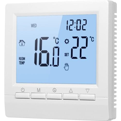 Smart Thermostat Digital Temperature Controller LCD Display Week Programmable Electric Floor Heating Thermostat for Home School
