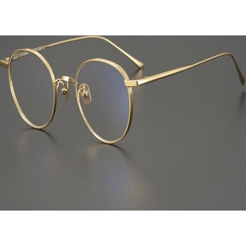 Ultralight Pure Titanium Myopia Eyeglasses Men Japanese Handmade Optical Eyewear Women Vintage Prescription Computer Glasses
