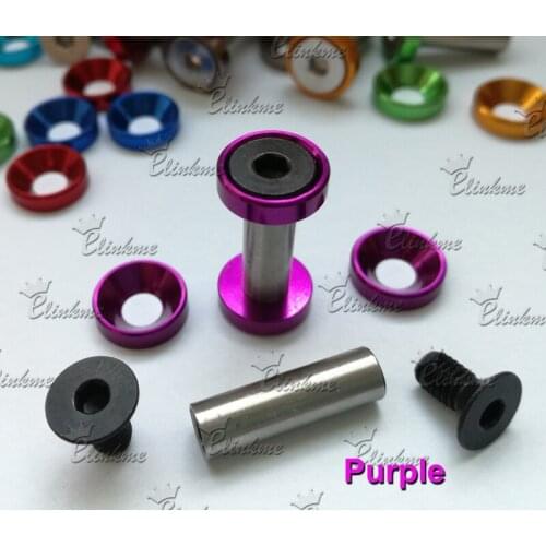20pcs/lot ,17mm to 25mm purple color Stainless steel screw knife handle chicago screws for outdoor tools knife screws DIY