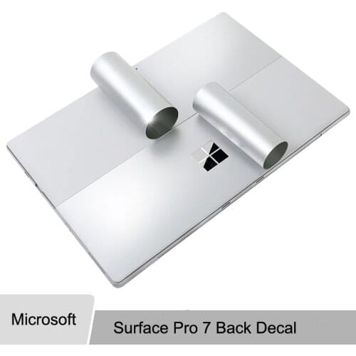 XSKN for Microsoft Surface Pro 7 Ultra Thin Pure Silver Back Sticker Decal Skin Protector