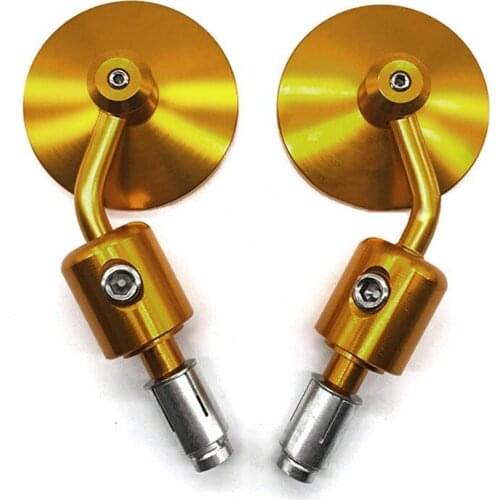 1 Pair Universal Motorcycle CNC Aluminum Rear View Mirror Handle Bar End mirror for Kawasaki Yamaha Honda Suzuki 5 colors