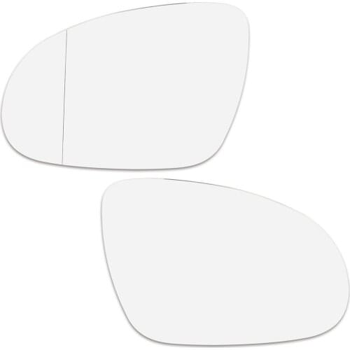 X Autohaux Mirror Glass Heated With Backing Plate Side Rear View Mirror Glass Wide Angle For 2005-2006 VW Golf R32 Rabbit