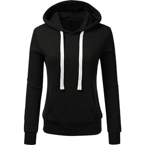 Plus Size Hooded Sweatshirts Femme Black Hoodie Womens Sweatshirt Hoodies Ladies Long Sleeve Casual Warm Pullover Clothes #t2g