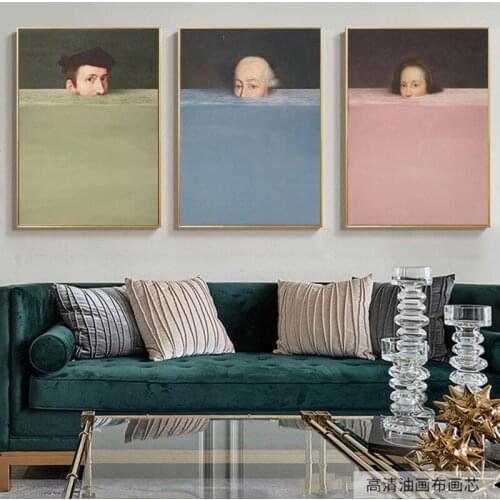 Famous Spoof Creative Portrait Wall Art Canvas Paintings Art Prints and Posters Wall Art Pictures for Living Room No Frame