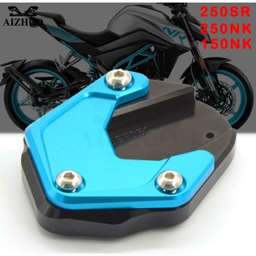 150 250 NK Motorcycle CNC Aluminum Foot Side Stands Extension Pad Support Plate Side Enlarge Stand FOR CFMOTO 250SR 250NK 150NK