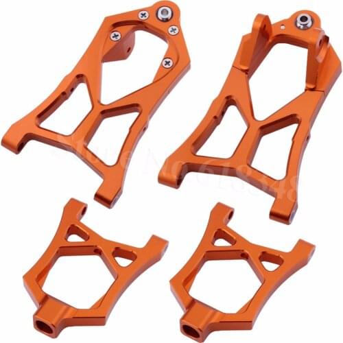 4PCS Aluminum Front Suspension Arm Set (L/R) For 1/5 HPI Baja 5B 5SC 5T 5R SS T1000 KM ROVAN 85400 Hop Up Parts