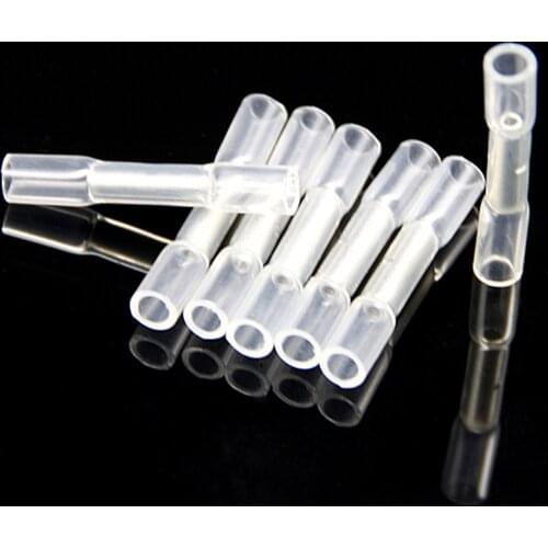 50PCS Insulated Heat Shrink Wire Butt Connectors Waterproof Seal Crimp Splice Terminals Connectors 0.25-0.5mm2