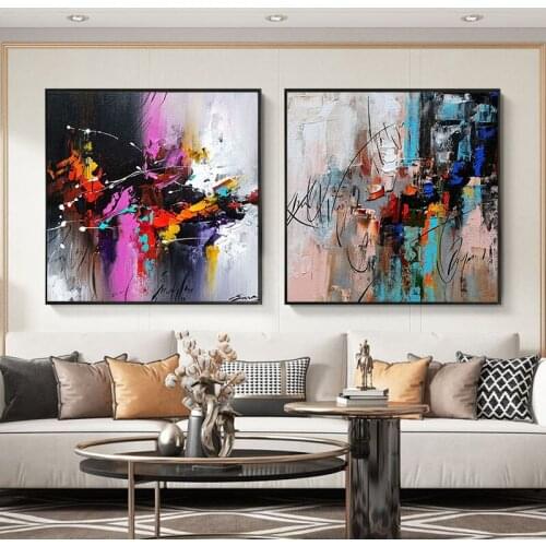 Abstract Art Color Painting Canvas Painting Modern Wall Decoration Living Room Office Room Decoration Frameless Wall Paintings