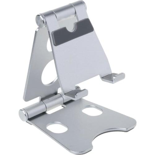 Aluminium Alloy Dual Foldable Desktop Rotary Tablet Stand Mobile Phone Holder Mount Bracket for iPhone for iPad for Cellphones