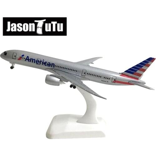 JASON TUTU 20cm American Boeing 787 Airplane Model Plane Model Aircraft Diecast Metal 1/300 Scale Planes Factory Drop shipping