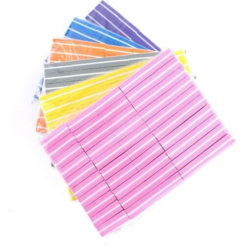 20/50pcs lot Nail Buffers Colorful Sponge Nail Polish Sanding Buffer Set Mini Durable Grinding Polishing Manicure Tools