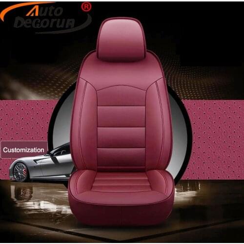 AutoDecorun 21PCS/Set Custom Genuine Leather Seat Covers for Mitsubishi Grandis Seat Cover for Cars Cushions Protector 2007-2009