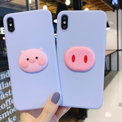 Cartoon 3D Pig phone case For OPPO A5 A9 2020 Realme 5 3 X2 Pro XT X Lite C2 A11X K5 K3 F11 Reno Z 10X Zoom 2Z 2F Back Cover