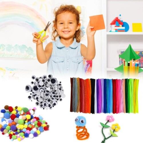 Twisted Bar Wool Top DIY Handmade Materials Activities Eye Hair Ball Combination Package Childrens Handicraft Toys