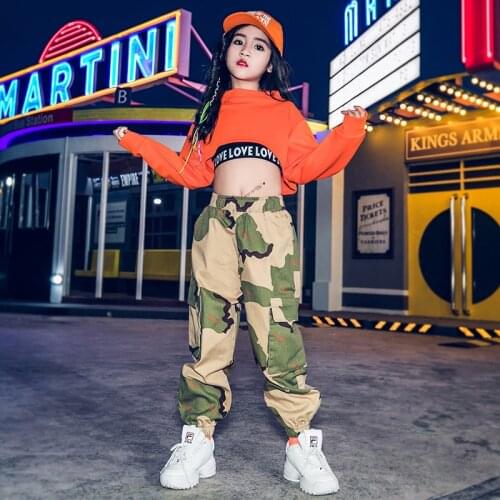 ChildrenS Jazz Street Dance Suit Girls Camouflage Trousers Vest Suit Jazz ChildrenS Korean Version Hip Hop Clothing DL4277