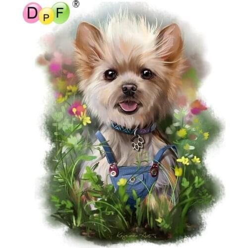 DPF DIY The dog grass 5D diamond painting cross stitch diamond embroidery home decor wall painting diamond mosaic square crafts
