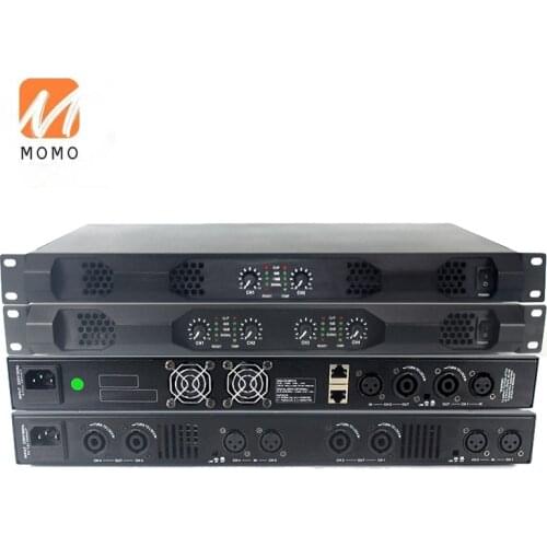 Dual 4 channel class d pa audio dj power small home stereo 500 watt amplifier