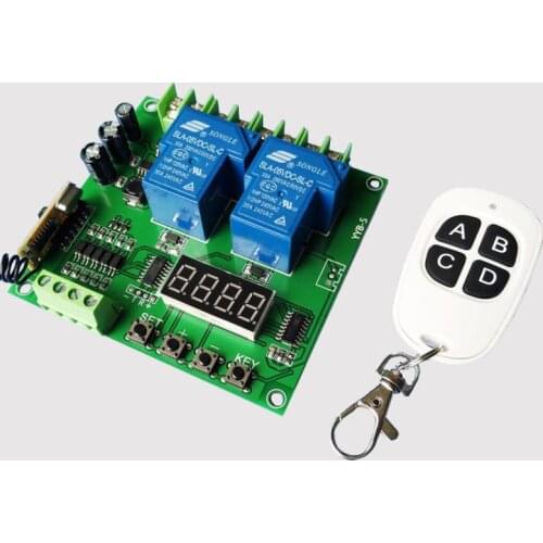 2 way 30A relay with wireless remote control switch DC12V24V/high power/positive and negative motor/power access control