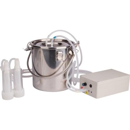 5L Electric Milking Machine for Goat 220V Pulsating Milking Machine Stainless Steel Milker Bucket Farm Livestock Tool