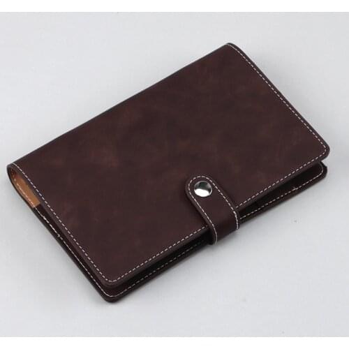 Traveler Notebook Spiral Hand-made Journal Leather Soft Cover Art Journal A6 Refillable Four Inner Booklets Inside Pockets