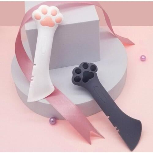 Pet Opener Can Multifunctional Can Opener Feeding Mixing Spoon Pet Food Cans Canned Food Novelty Cat Paw Shaped Cartoon Opener