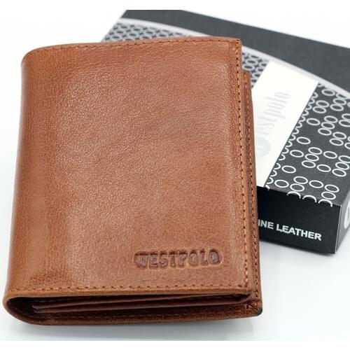 West Paulo Club Genuine Leather Hand Made wallet for Men, quite safe thanks to hidden chamber