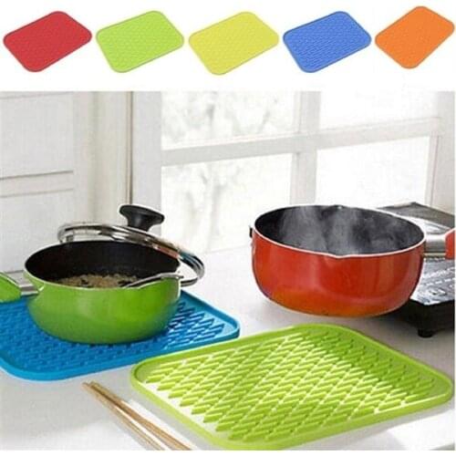 Kitchen tool Silicone baking Mat Kitchen Placemat Heat Non-slip Resistant Trivet Pot Tray Straightener restaurant table mat