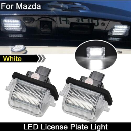 For Mazda 5 2012-2013 CX-9 2007-2015 Car Rear white LED license plate light number plate lamp