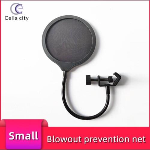 CELLA CITY Microphone Small Blowout Preventer Double-layer Nylon Blowout Preventer Filter Noise Dedicated for Recording Mic