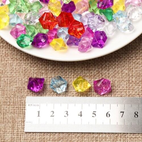 1/50Pcs/bag Colorful Mini Aquarium Acrylic Stones Crystal Ice Cubes Decor Gems Vase Filler Pebble Fish Tank Home Party Ornament